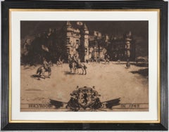 David Young Cameron - Grabado de 1896, Culloden, Holyrood en 1745