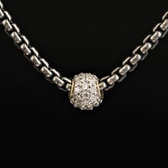 David Yurman 18K & Sterling 0.31 ctw Diamond (H-I / VSI - SI1)  Necklace