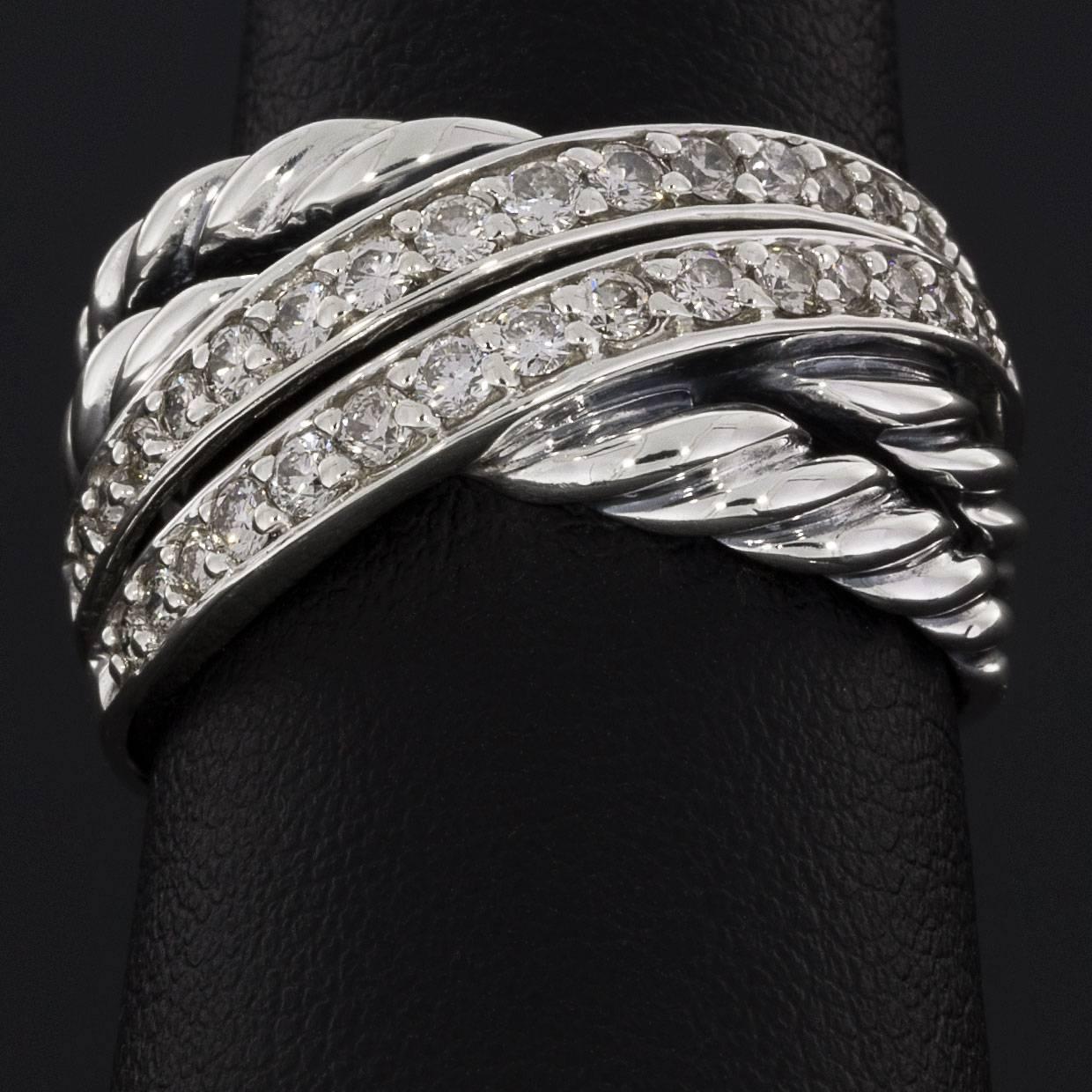 david yurman diamond crossover ring