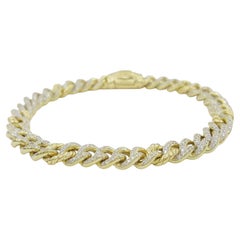 David Yurman 0.92 ct 18K Yellow Gold Curb Chain Bracelet