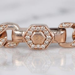 Pulsera de David Yurman con diamantes y cadena de oro rosa