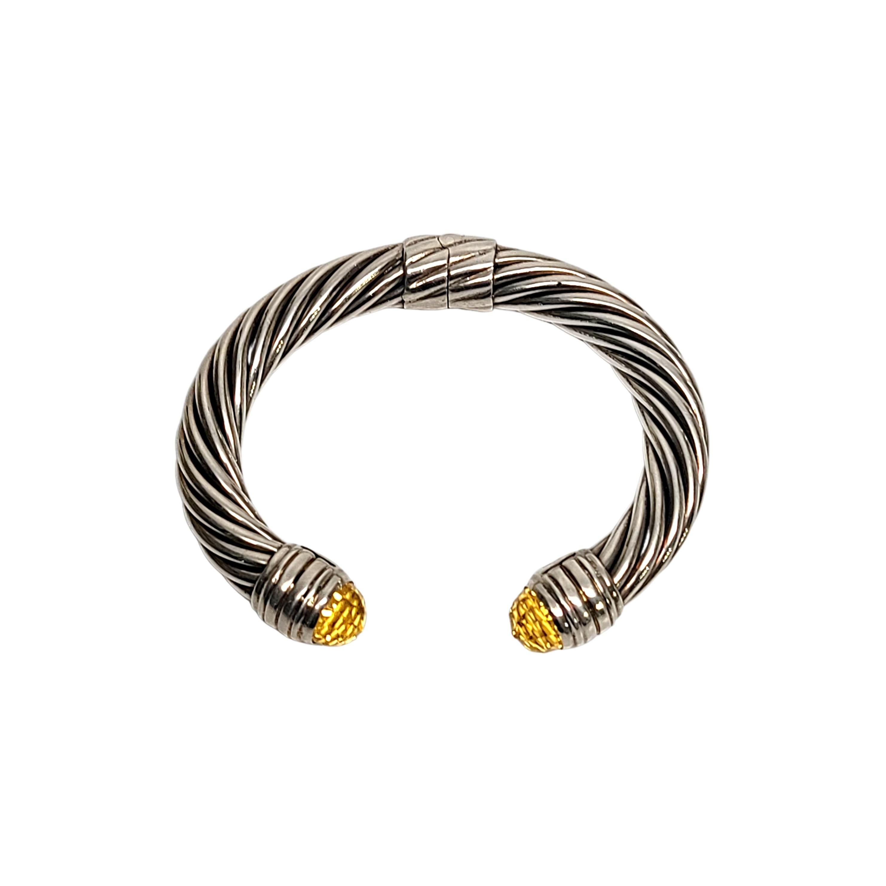 David Yurman Cable Collection Sterling Silver & 14k Gold 10mm Bracelet –  Essex Jewelry and Antiques