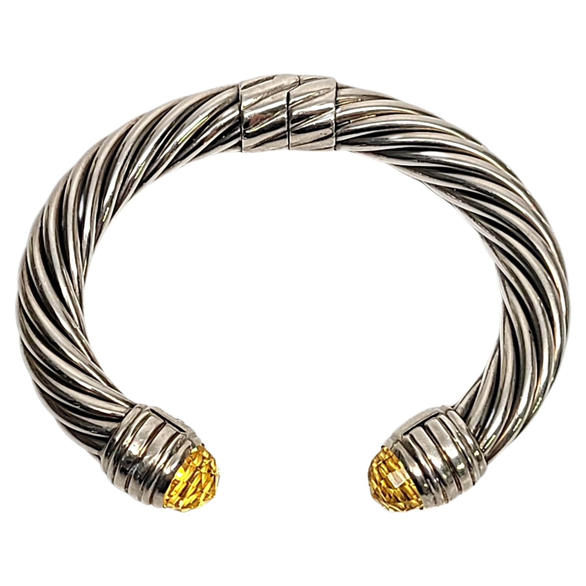 David Yurman Cable Classics Citrine Cuff Bracelet