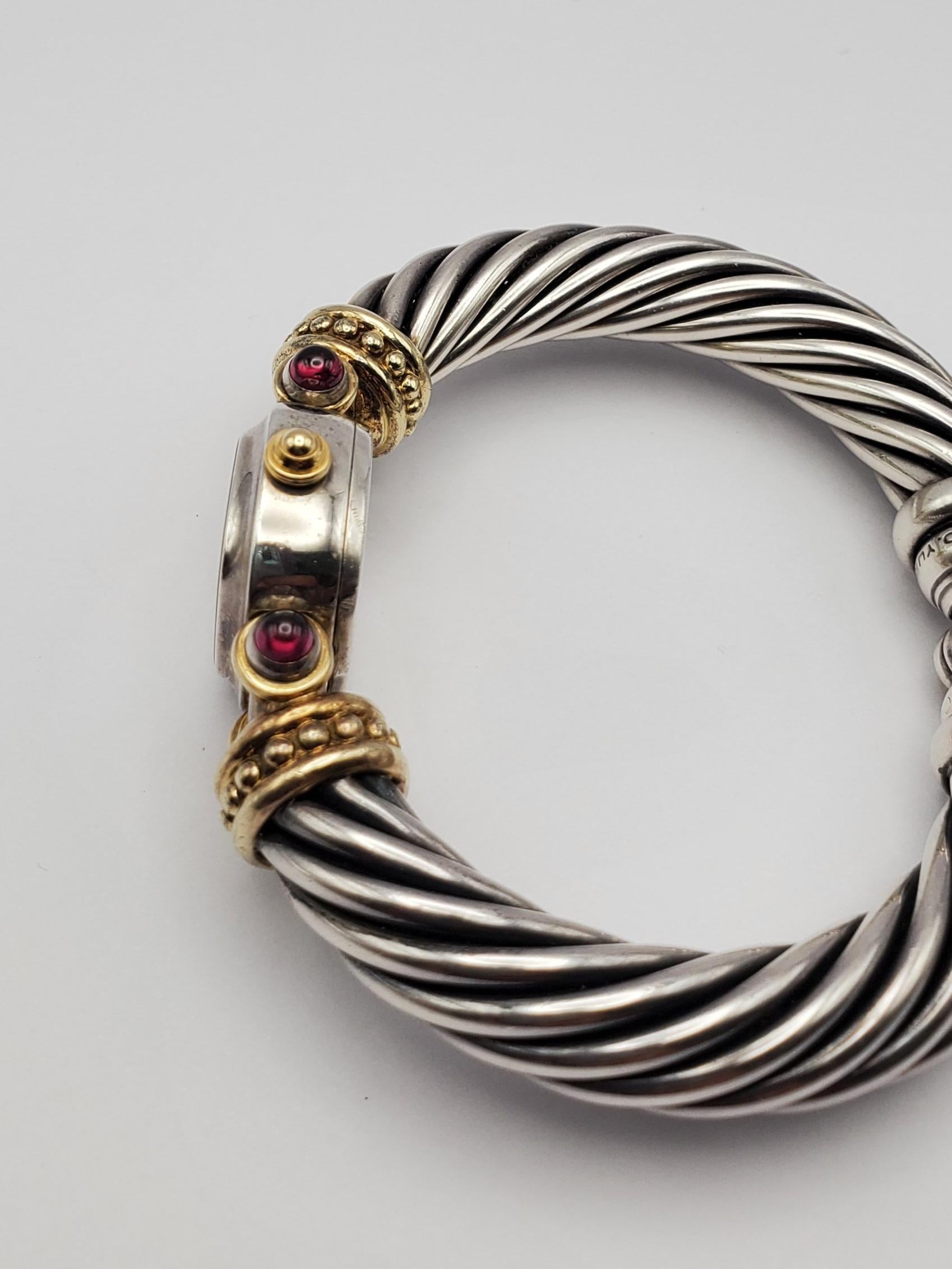 David Yurman 10mm Cable Collection Mop Dial Bangle Watch 2