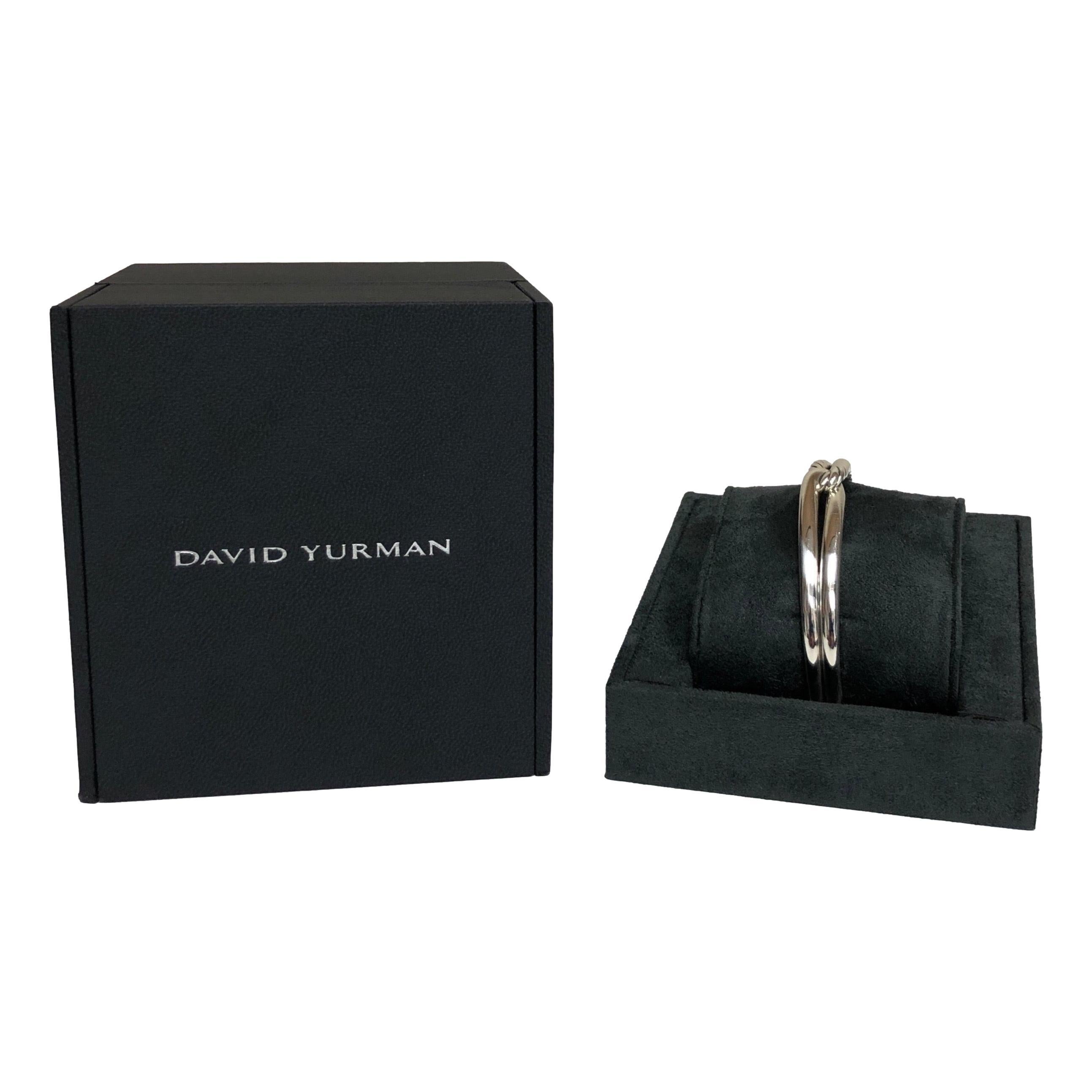 Women's or Men's David Yurman 10mm Sterling Silver Labyrinth Single-Loop Bracelet Medium Size
