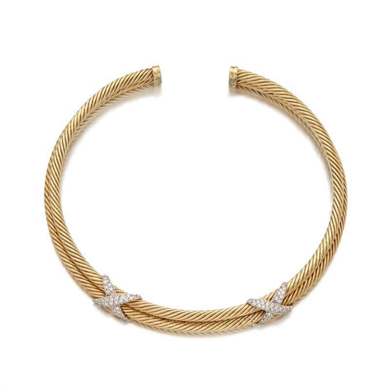 David Yurman 1.20 Carat Round Brilliant G VS1 Diamond 14K Yellow Gold Necklace