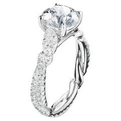 Used David Yurman 1.28 carat Round Diamond Wisteria Engagement Ring