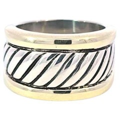 David Yurman 14 Karat Gold and Sterling Silver Band Ring