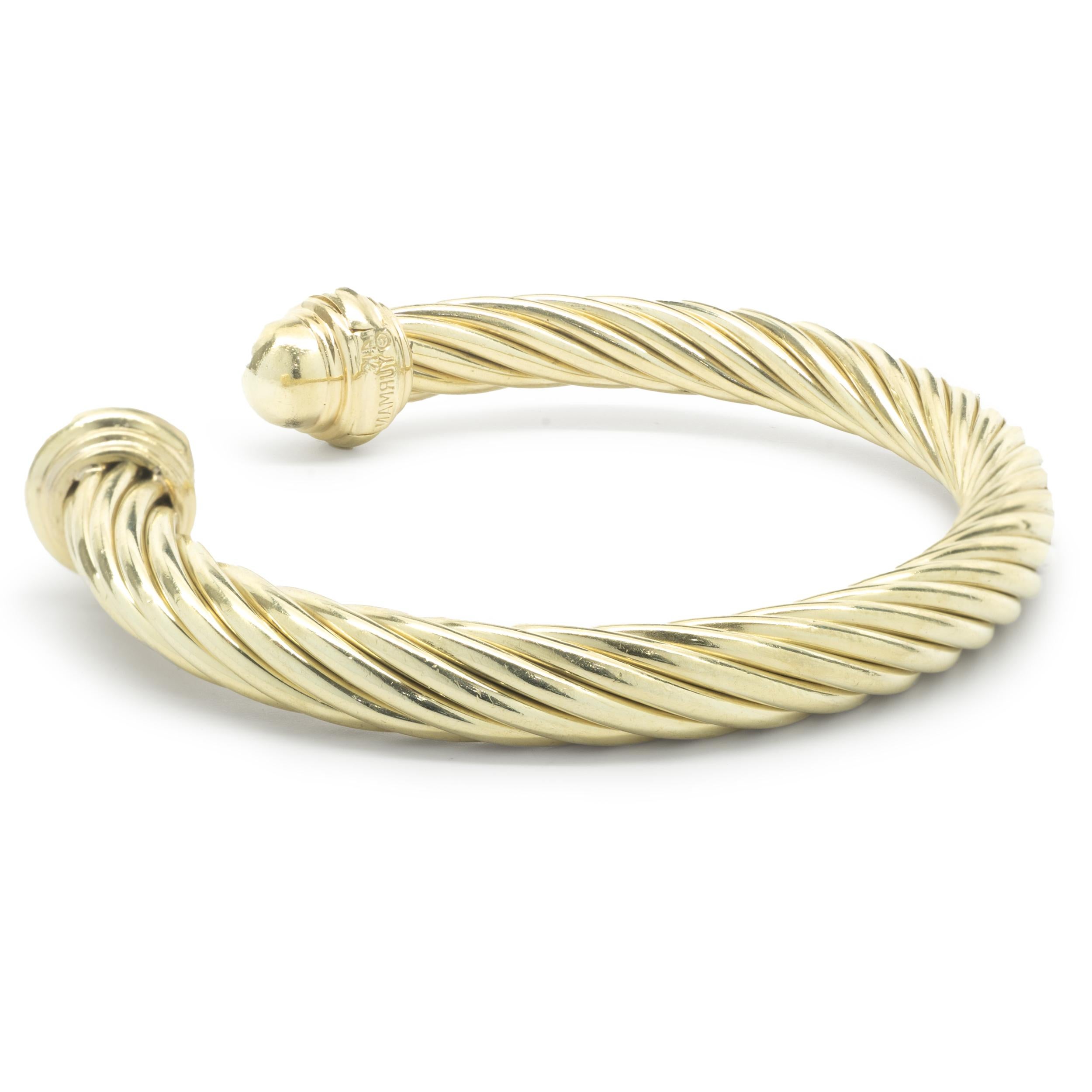 gold cable bracelet