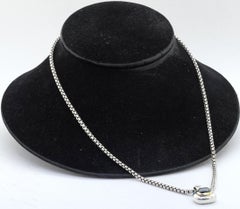 David Yurman 14k & 925 Sterling Silver Hematite Pendant on Chain Necklace