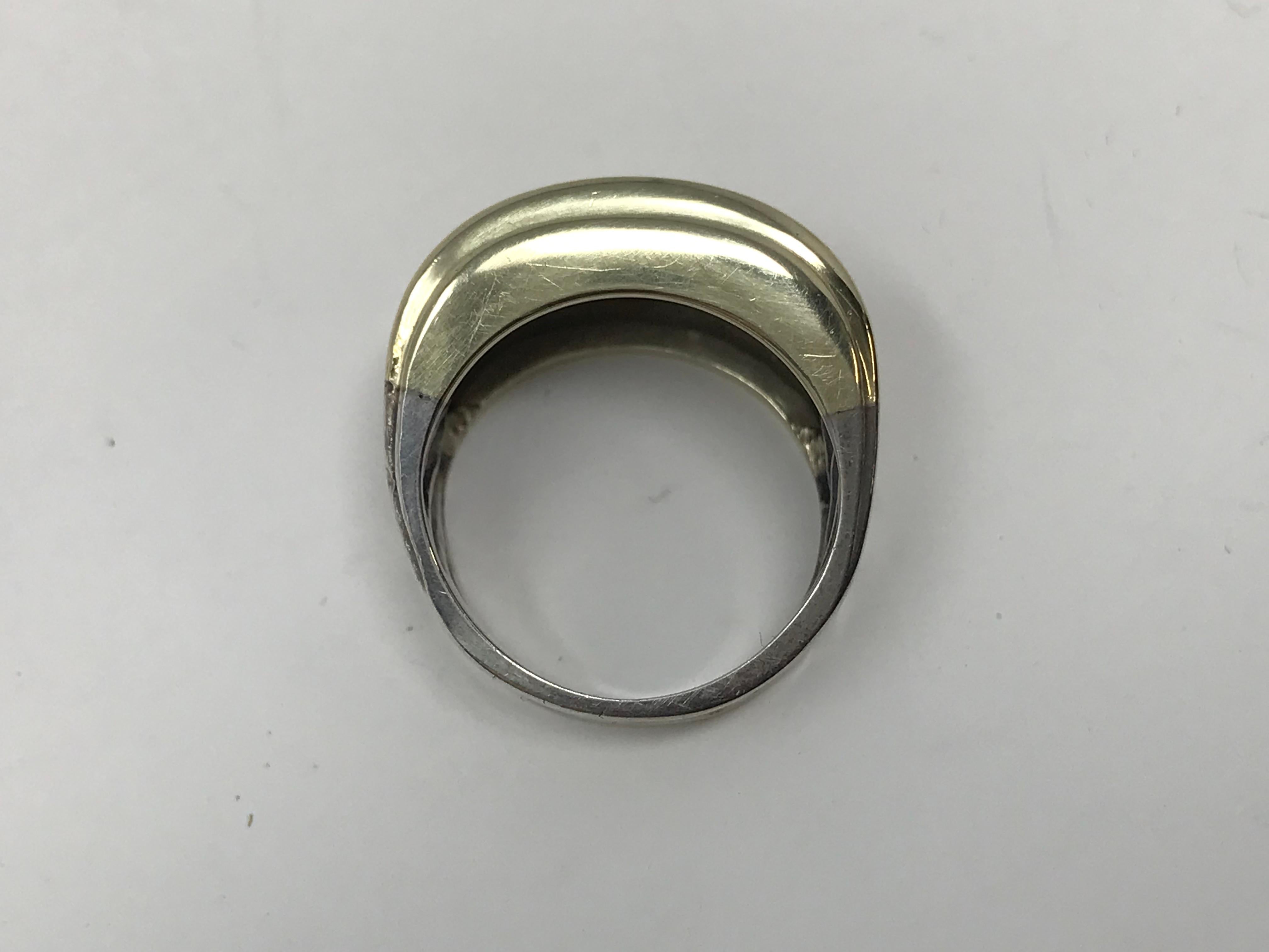 David Yurman 14k Gold & Silver Cigar Band Ring For Sale 7
