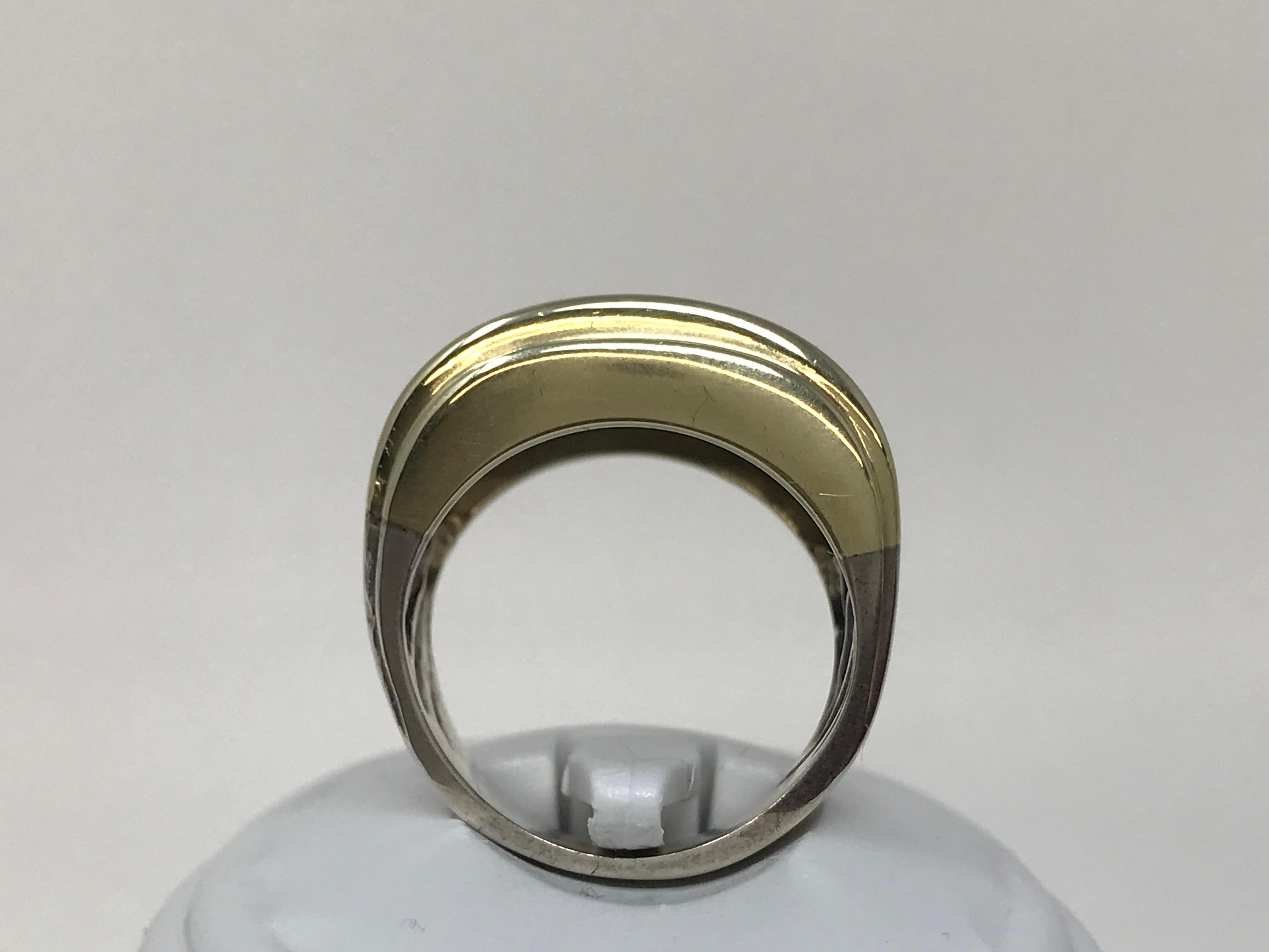 Women's David Yurman 14k Gold & Silver Cigar Band Ring For Sale