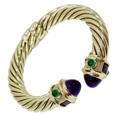 David Yurman 14k Gold & Sterling Silver Renaissance Bracelet