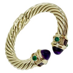 David Yurman Or 14k & Bracelet Renaissance en argent sterling