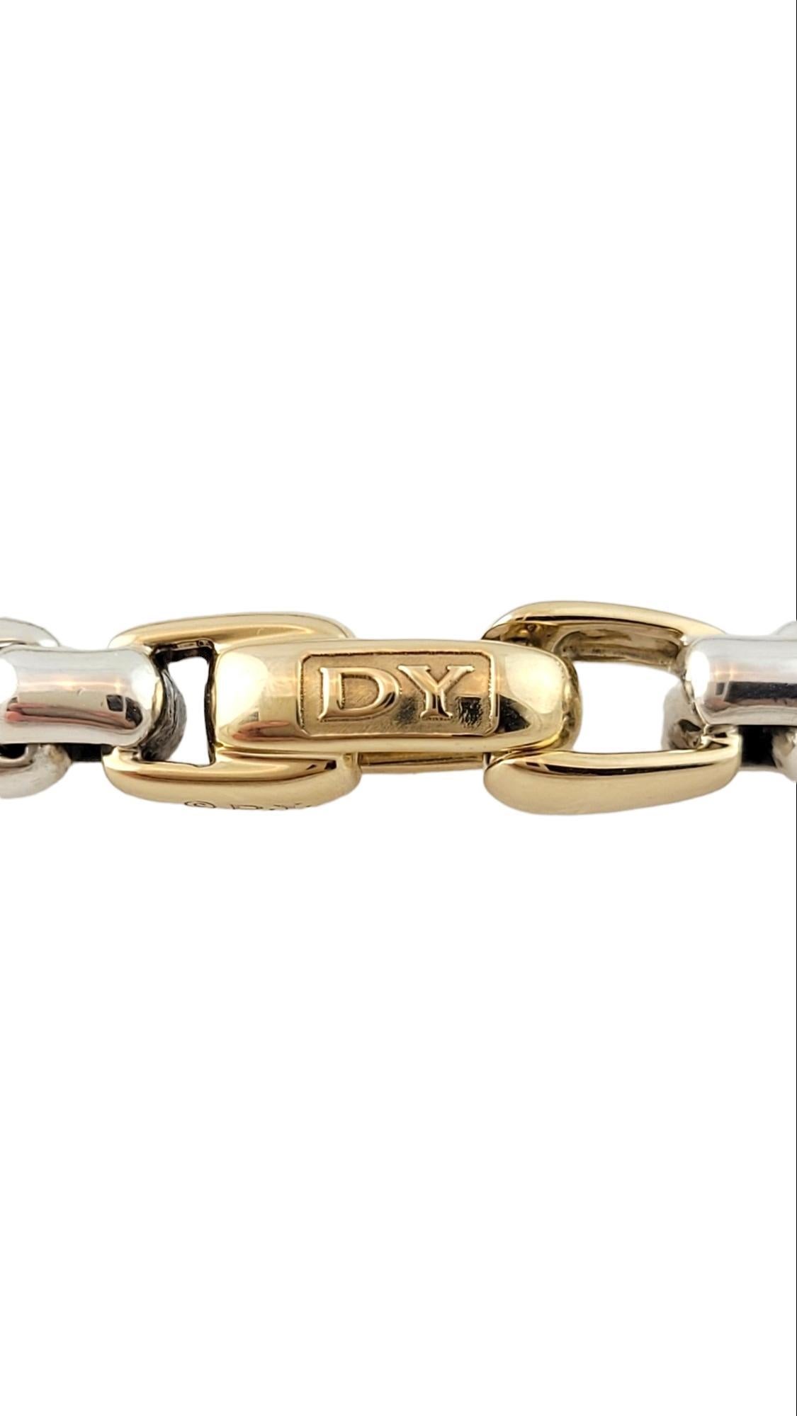 Women's David Yurman 14K & Sterling Silver Box Chain Bracelet with Box #15199 For Sale