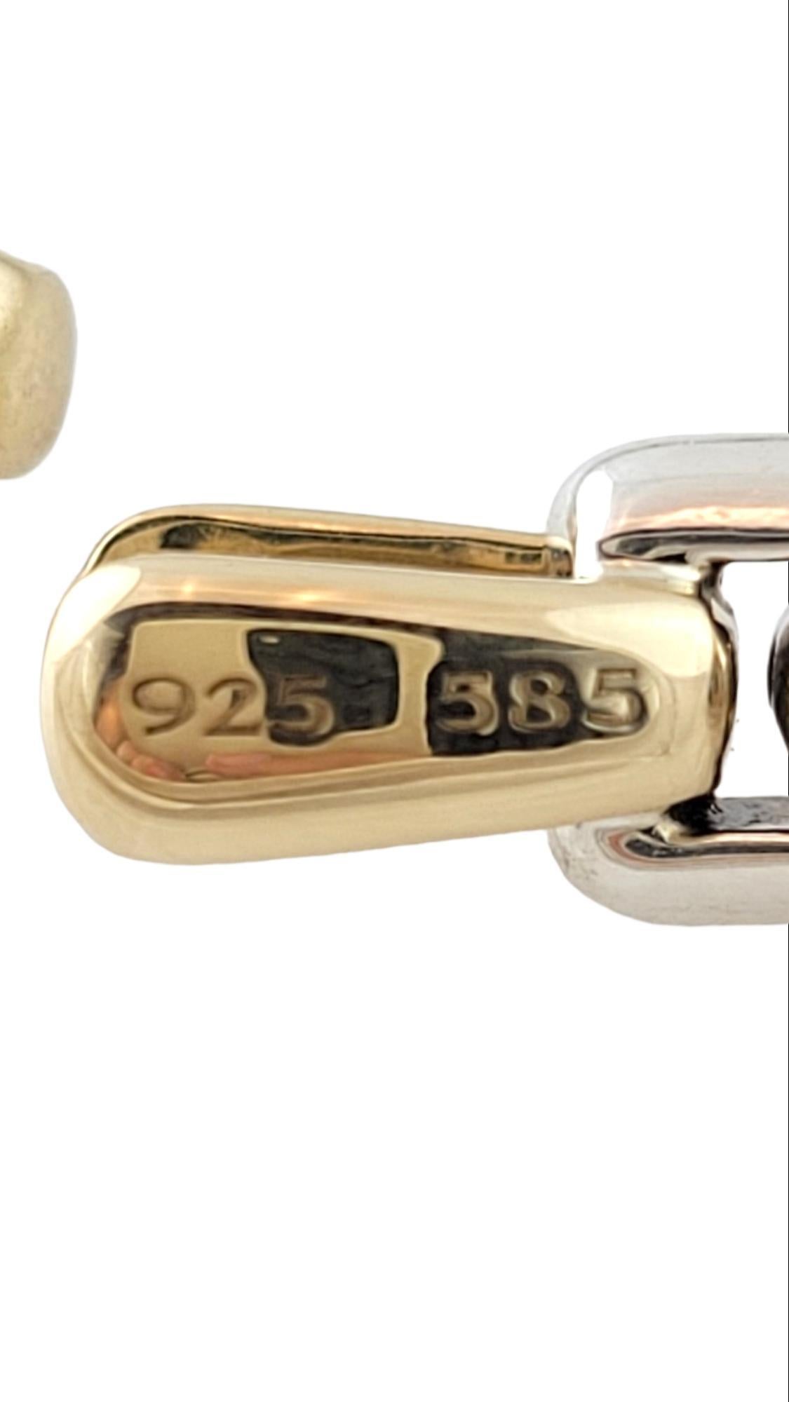 David Yurman Bracelet chaîne boîte en argent sterling et or 14 carats avec boîte n° 15199 en vente 1