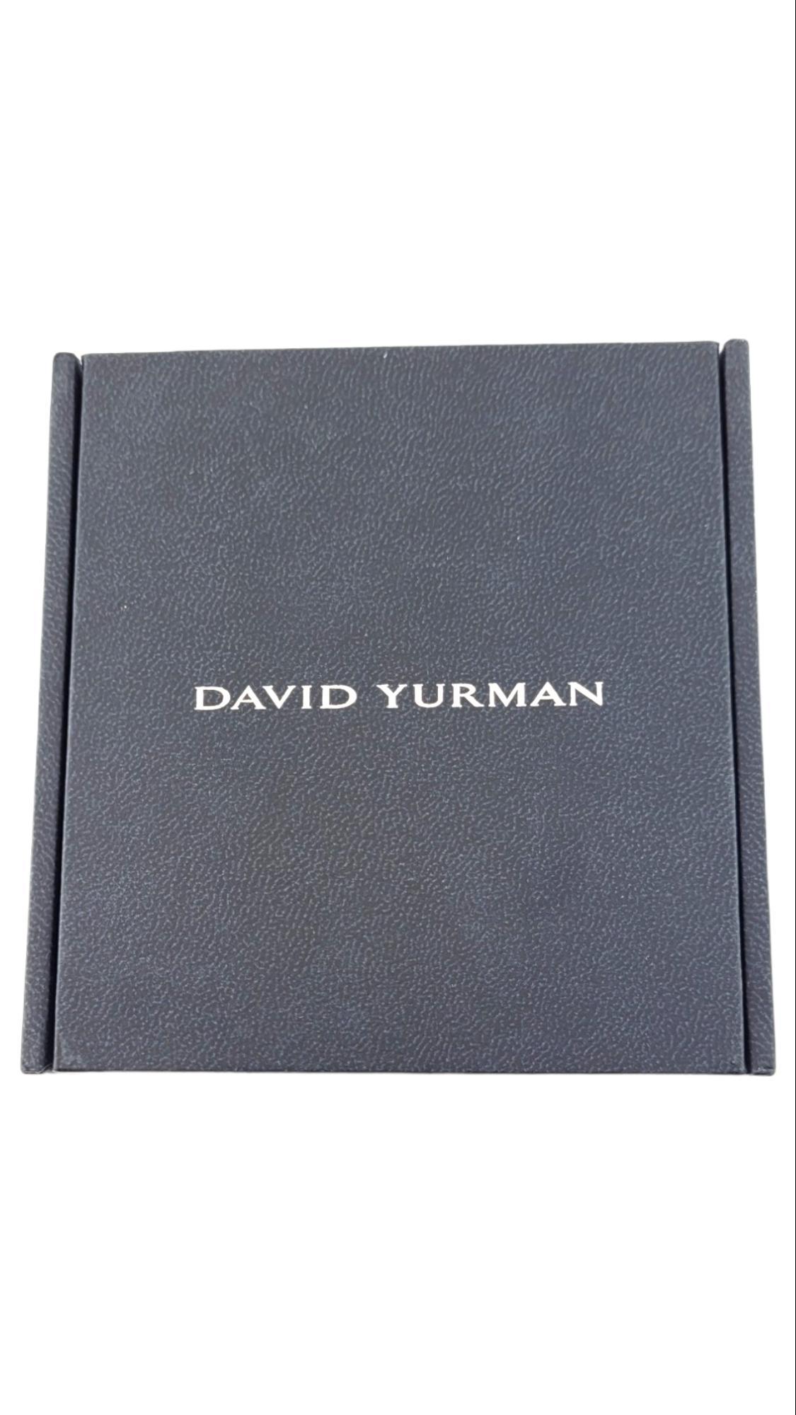 David Yurman Bracelet chaîne boîte en argent sterling et or 14 carats avec boîte n° 15199 en vente 3