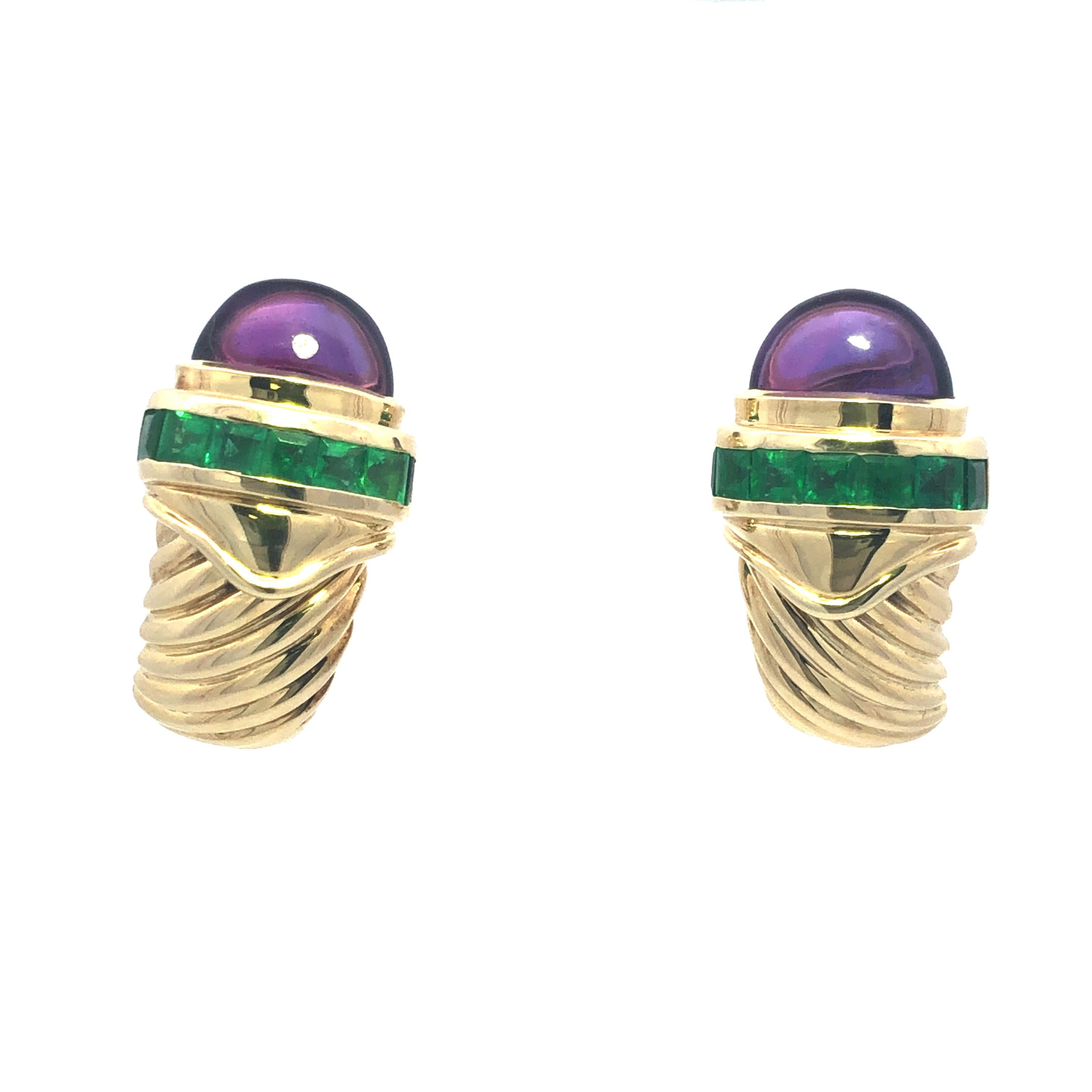 David yurman emerald earrings top