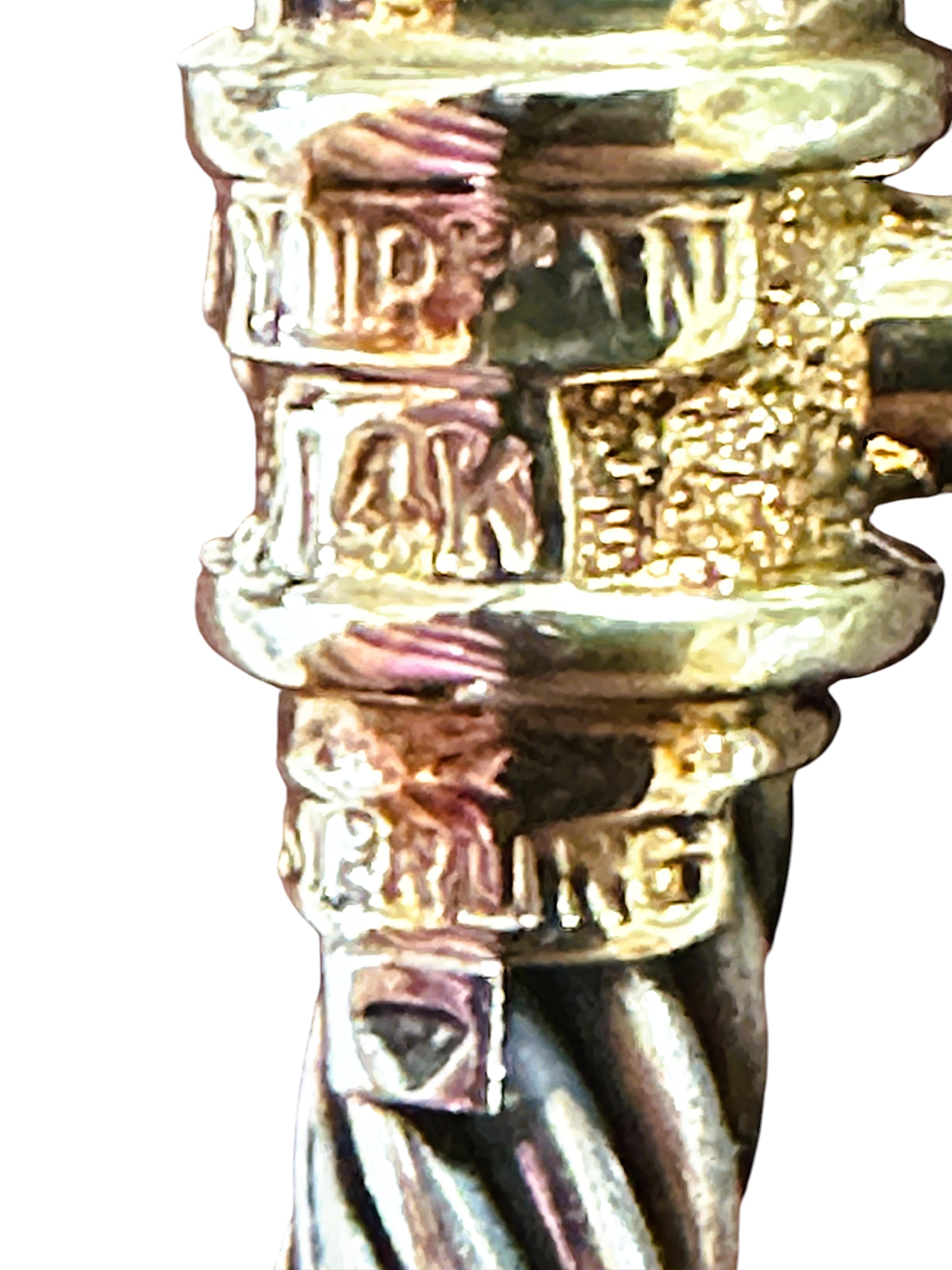 David Yurman 14k Yellow Gold and Sterling Silver Jeweled Open Bracelet 2