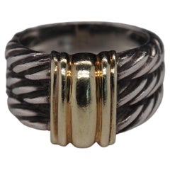 David Yurman Ring aus 14 Karat Gelbgold und Sterlingsilber