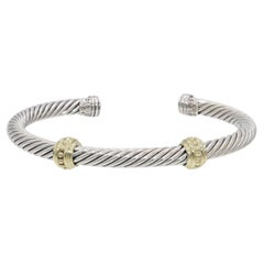 David Yurman 14K Yellow Gold
Sterling Silver Cable Cuff Bracelet