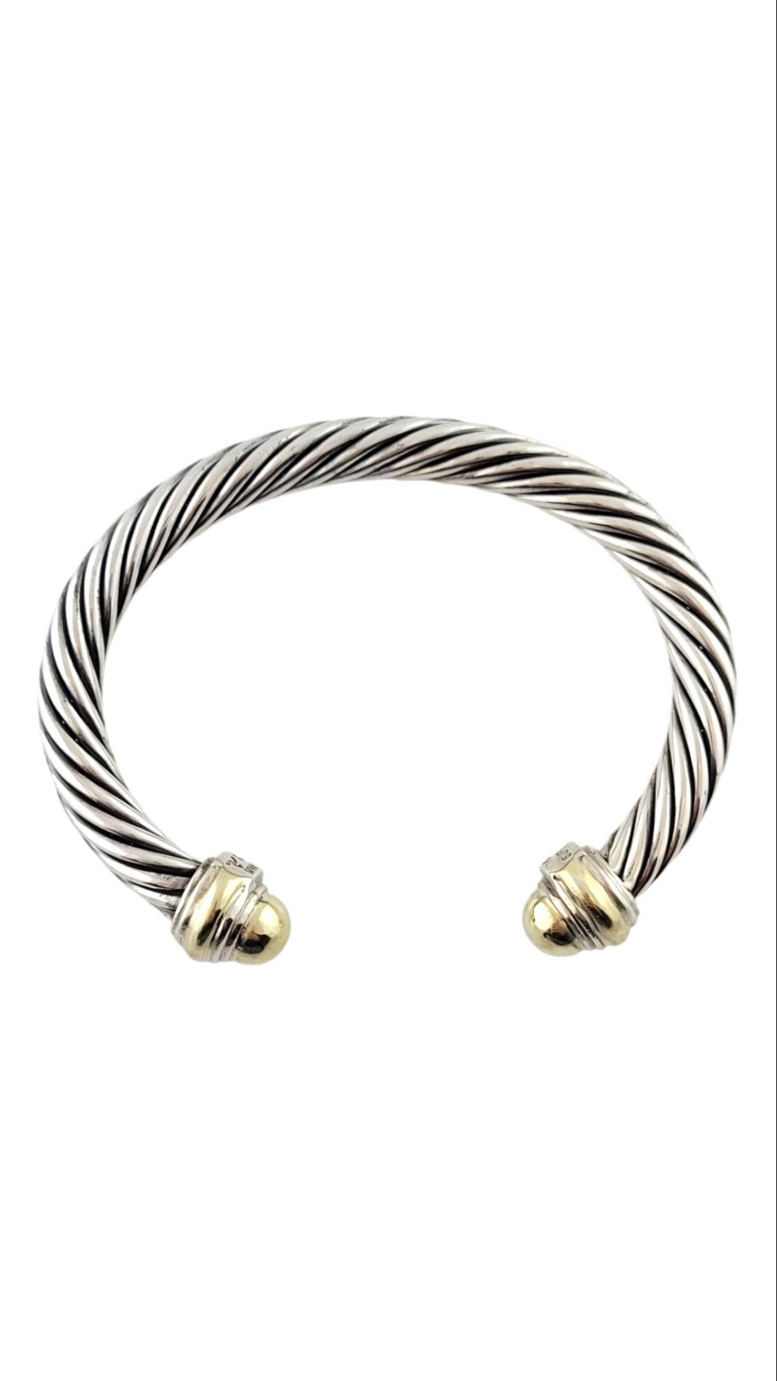 Women's David Yurman 14K Yellow Gold & Sterling Silver Cuff Bracelet #15858
