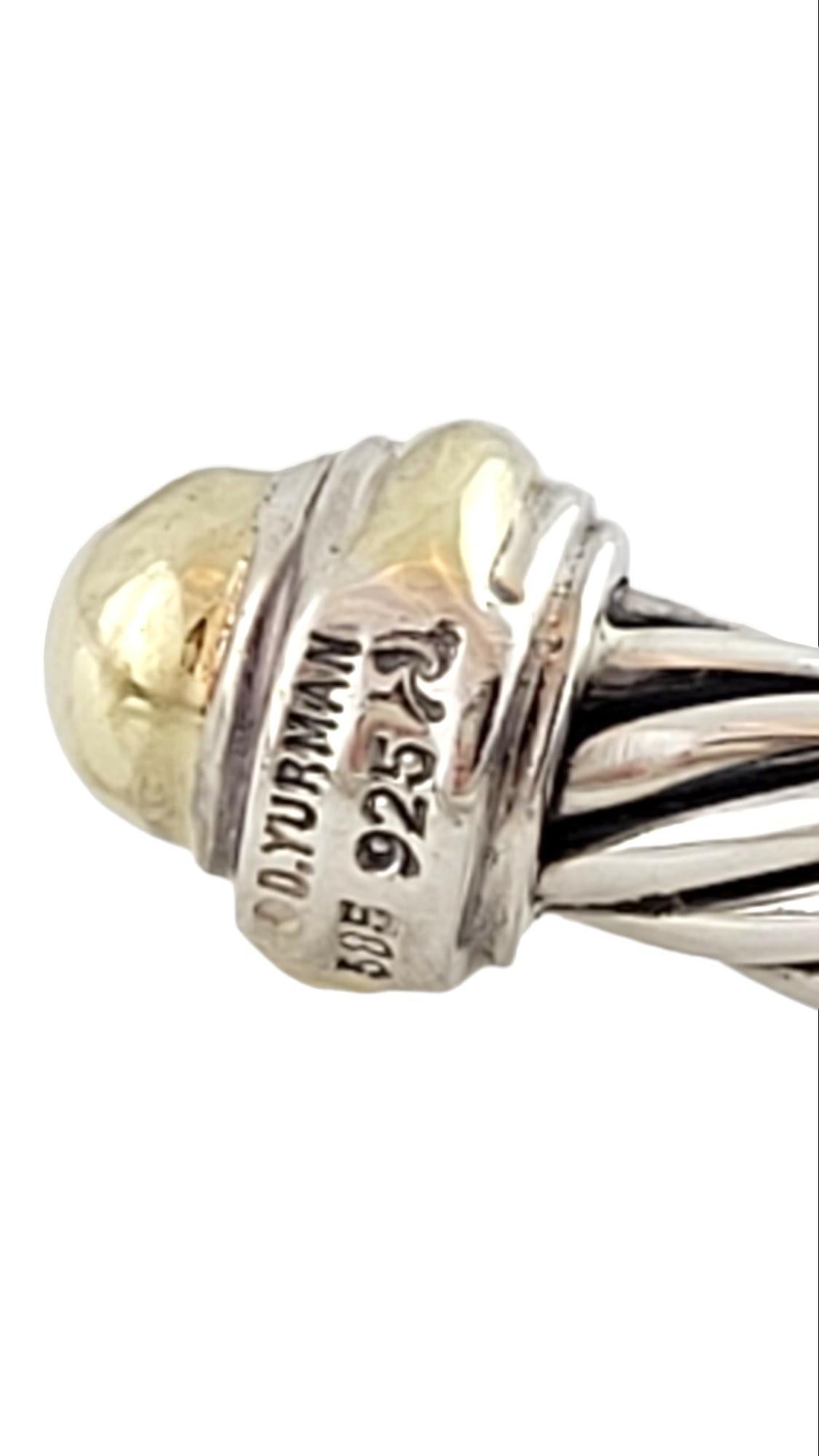 David Yurman 14K Yellow Gold & Sterling Silver Cuff Bracelet #15858 1