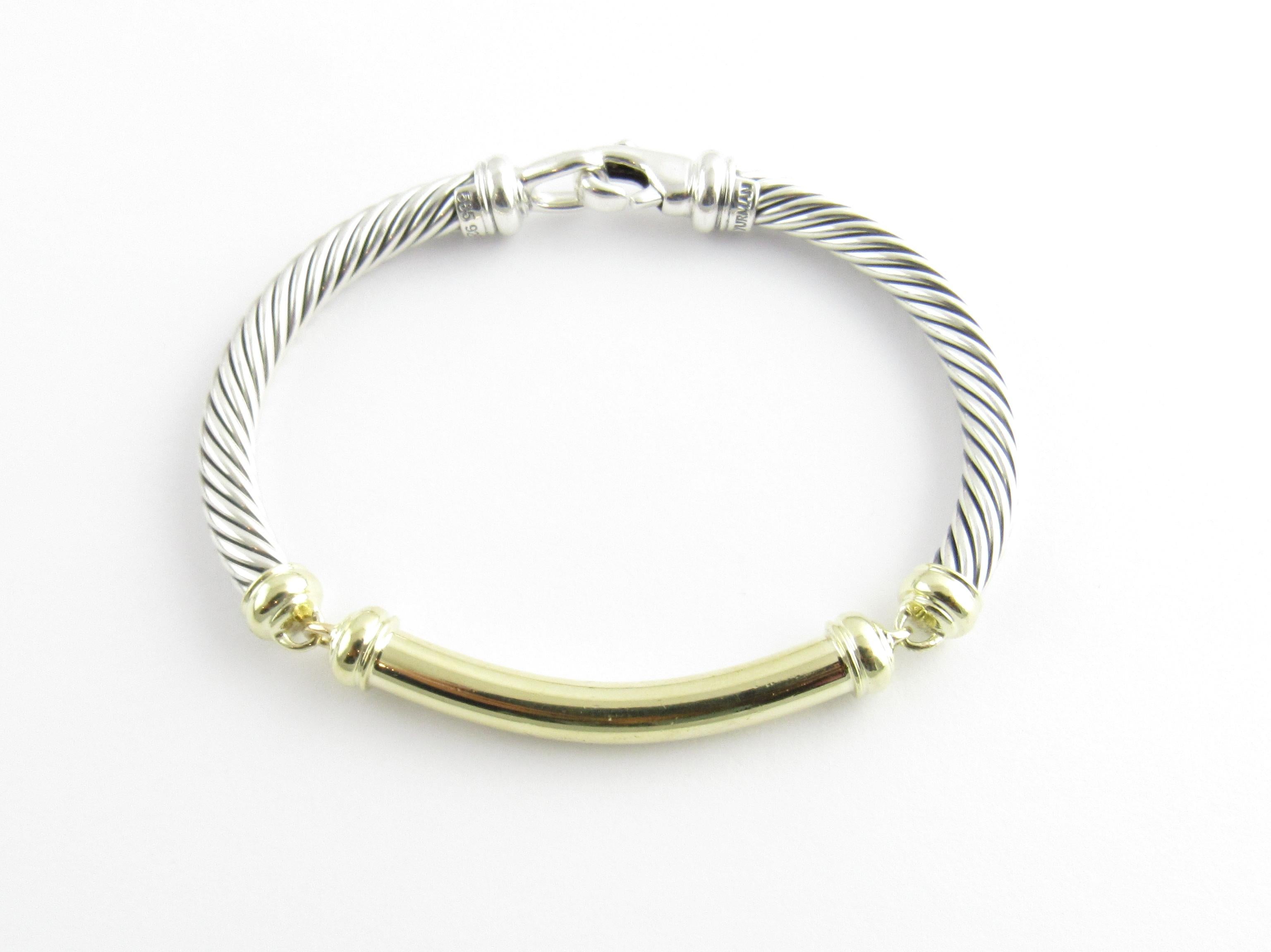 David Yurman Sterling Silver 14K Yellow Gold Metro Bracelet

This authentic David Yurman bracelet is approx. 6 1/4