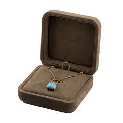 David Yurman 14MM Chatelaine Turquoise & Diamond 18K Pendant Necklace