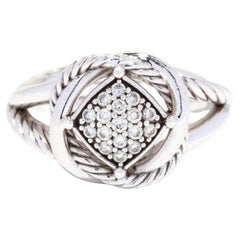 Vintage David Yurman .15ctw Diamond Infinity Ring, Sterling Silver, Ring Size 6