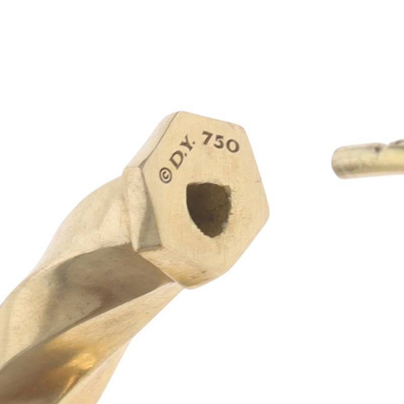 Donna David Yurman Orecchini a cerchio con diamanti con bordo a cavo da 1,5 pollici in oro giallo 18k Rd 1,84ctw in vendita