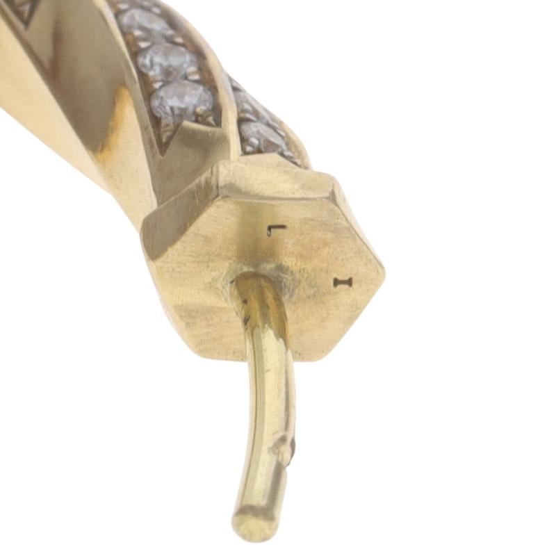 David Yurman Orecchini a cerchio con diamanti con bordo a cavo da 1,5 pollici in oro giallo 18k Rd 1,84ctw in vendita 1