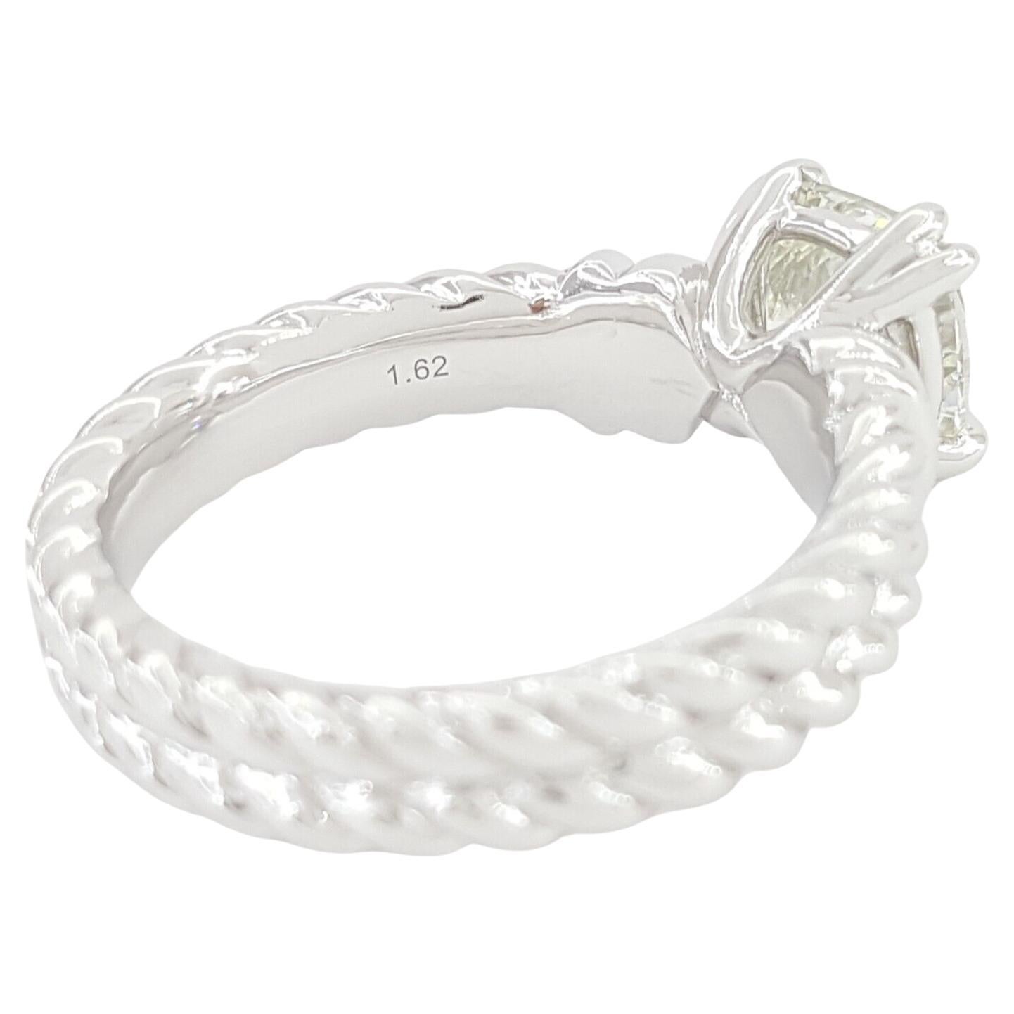 David Yurman 1.62 ct Signature Cushion Brilliant Cut Diamond Rope Platinum Engagement Ring.



The ring weighs 10.2 grams, size 6, the center is a DY Signature Natural 1.62 Cushion Brilliant Cut Diamond, I in color, SI1 in clarity, Triple Excellent