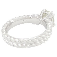 David Yurman 1.62 ct Signature Cushion Brilliant Cut Diamond Ring