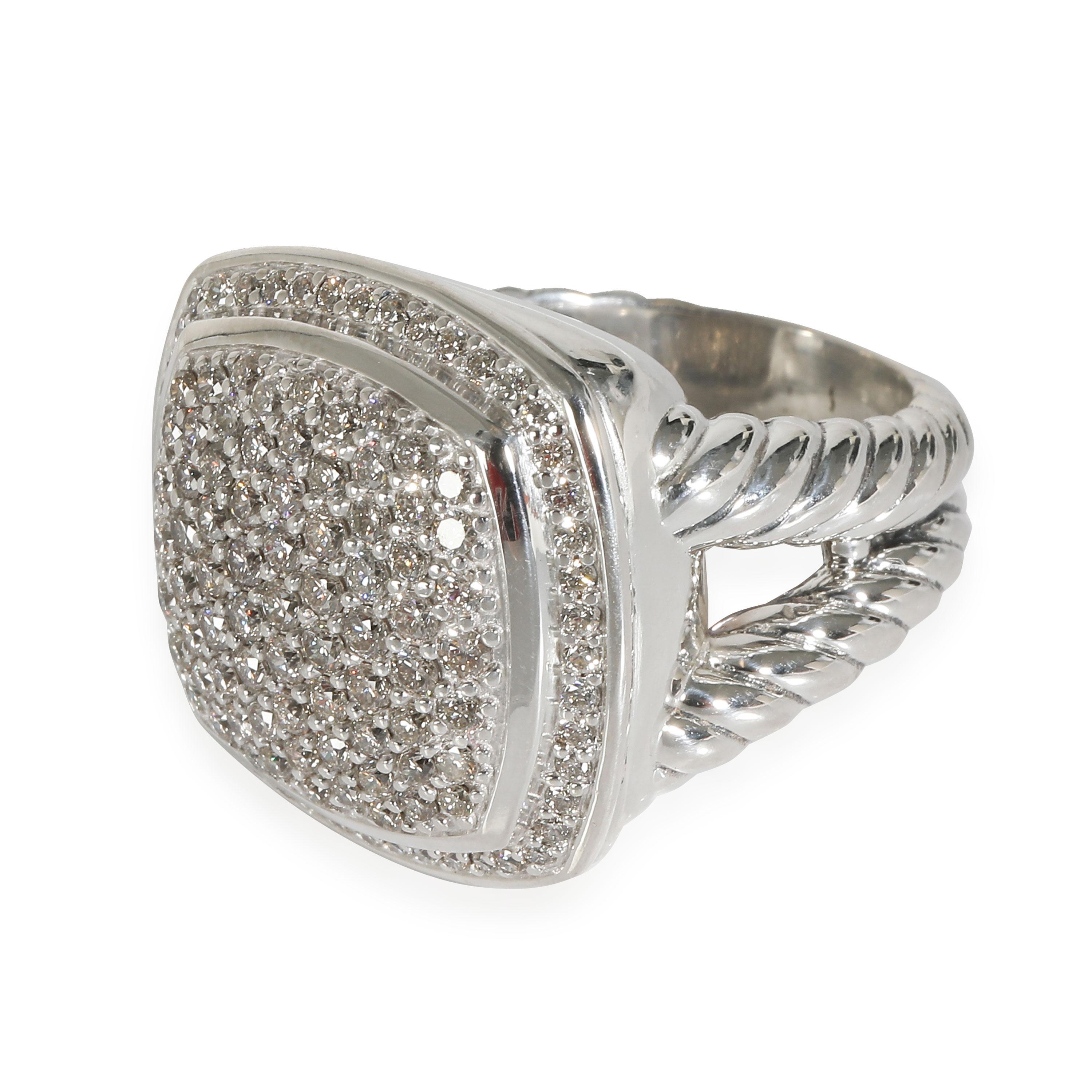 David Yurman 17mm Albion Diamond Ring, 1.70 ctw In Excellent Condition For Sale In New York, NY