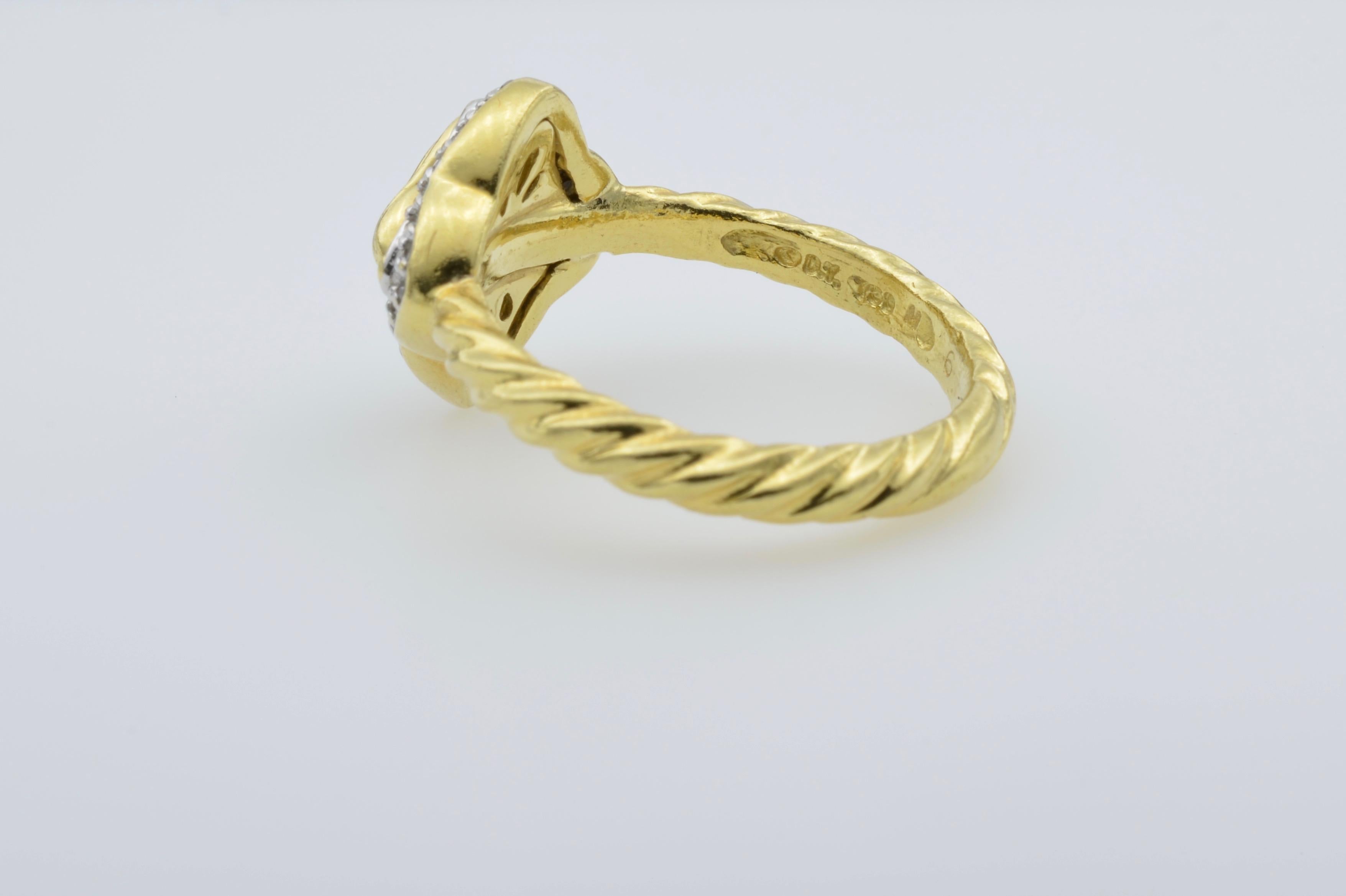 David Yurman Quatrefoil-Ring aus 18 Karat Gold und Diamanten (Modernistisch) im Angebot