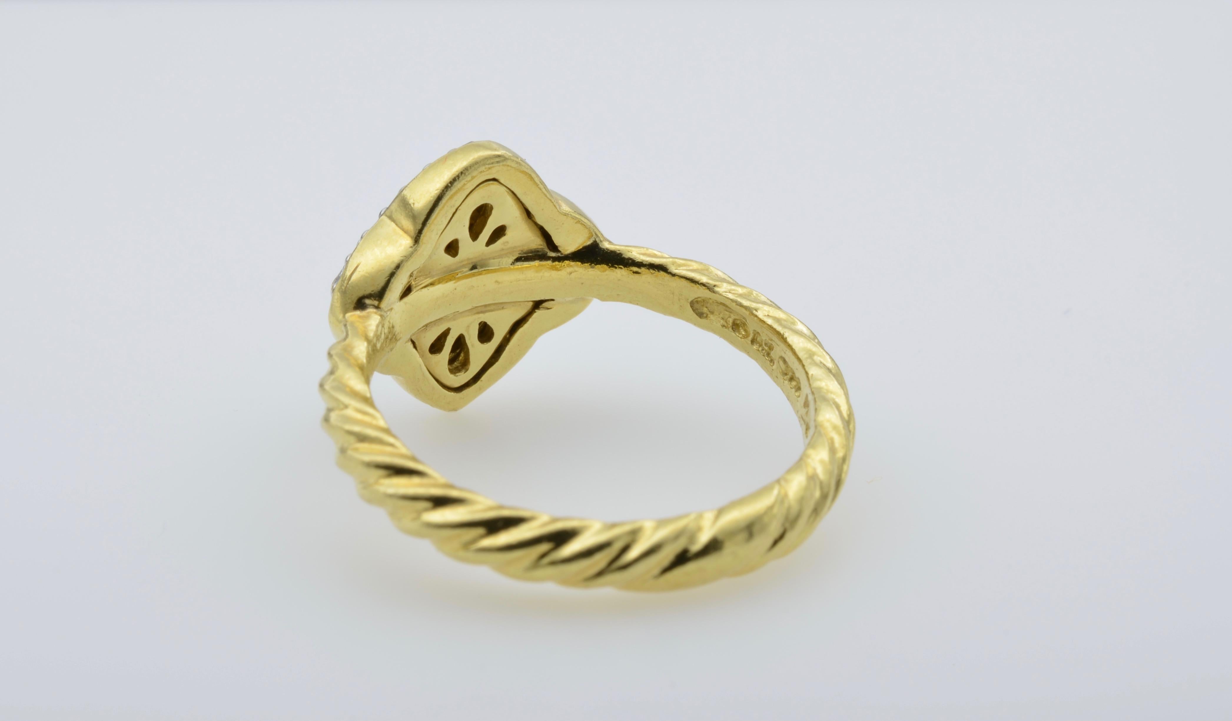 David Yurman Quatrefoil-Ring aus 18 Karat Gold und Diamanten im Zustand „Hervorragend“ im Angebot in Berkeley, CA