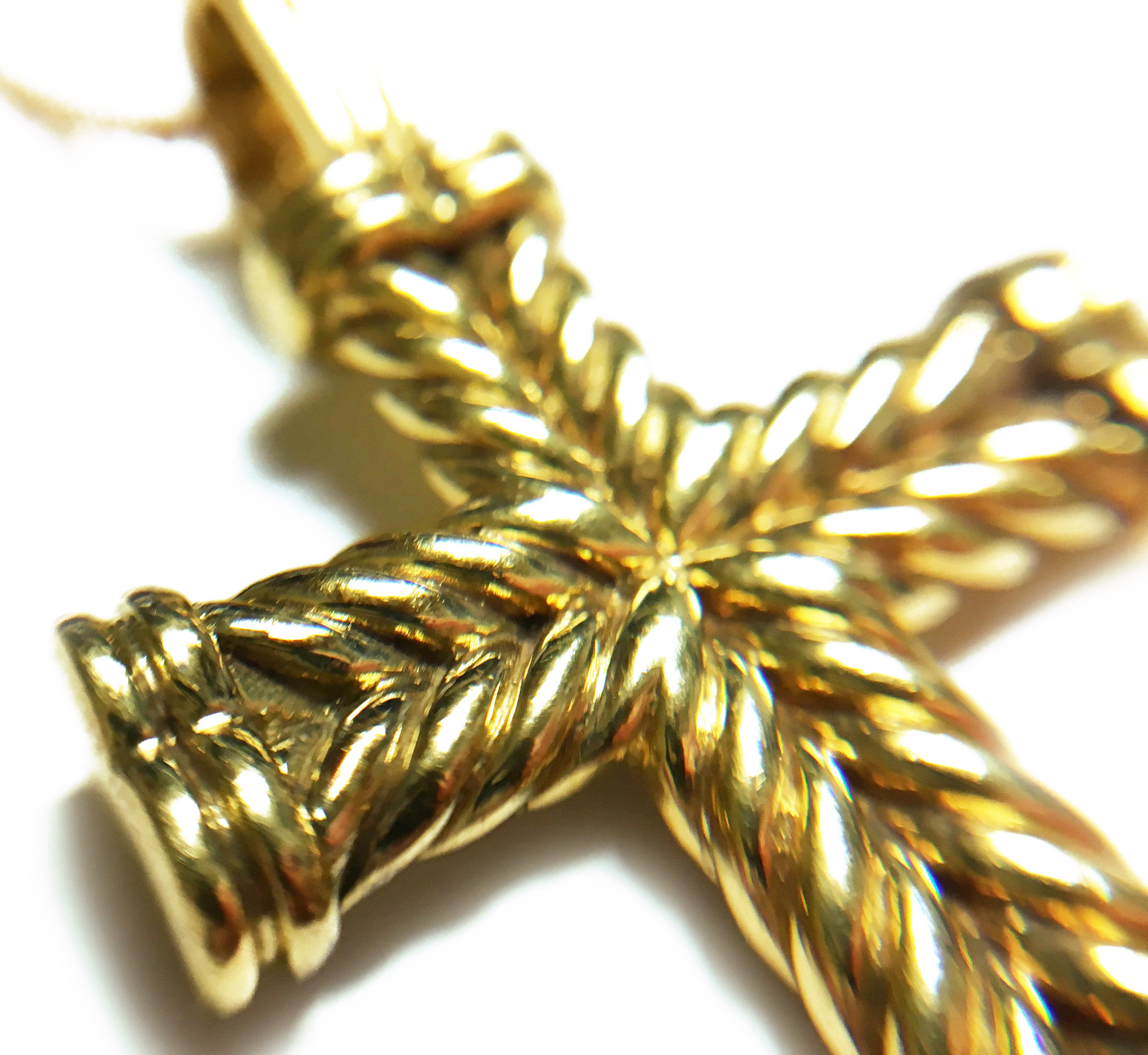 David Yurman Pendentif croix câble en or 18 carats Unisexe en vente