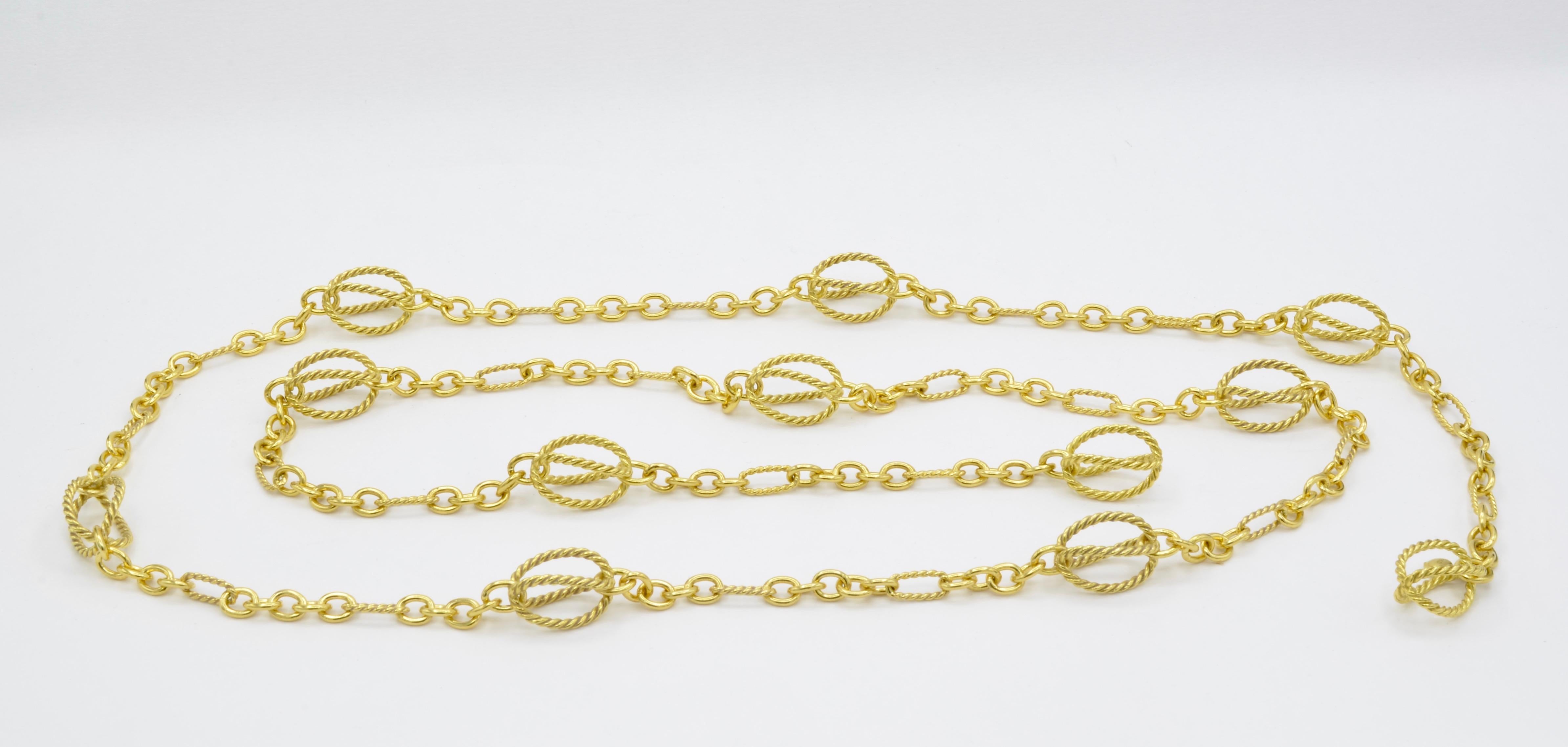 Women's David Yurman 18 Karat Gold Necklace Long Lariat