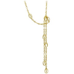 David Yurman 18 Karat Gold Necklace Long Lariat