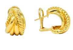 David Yurman 18 Karat Gold Shrimp Earrings