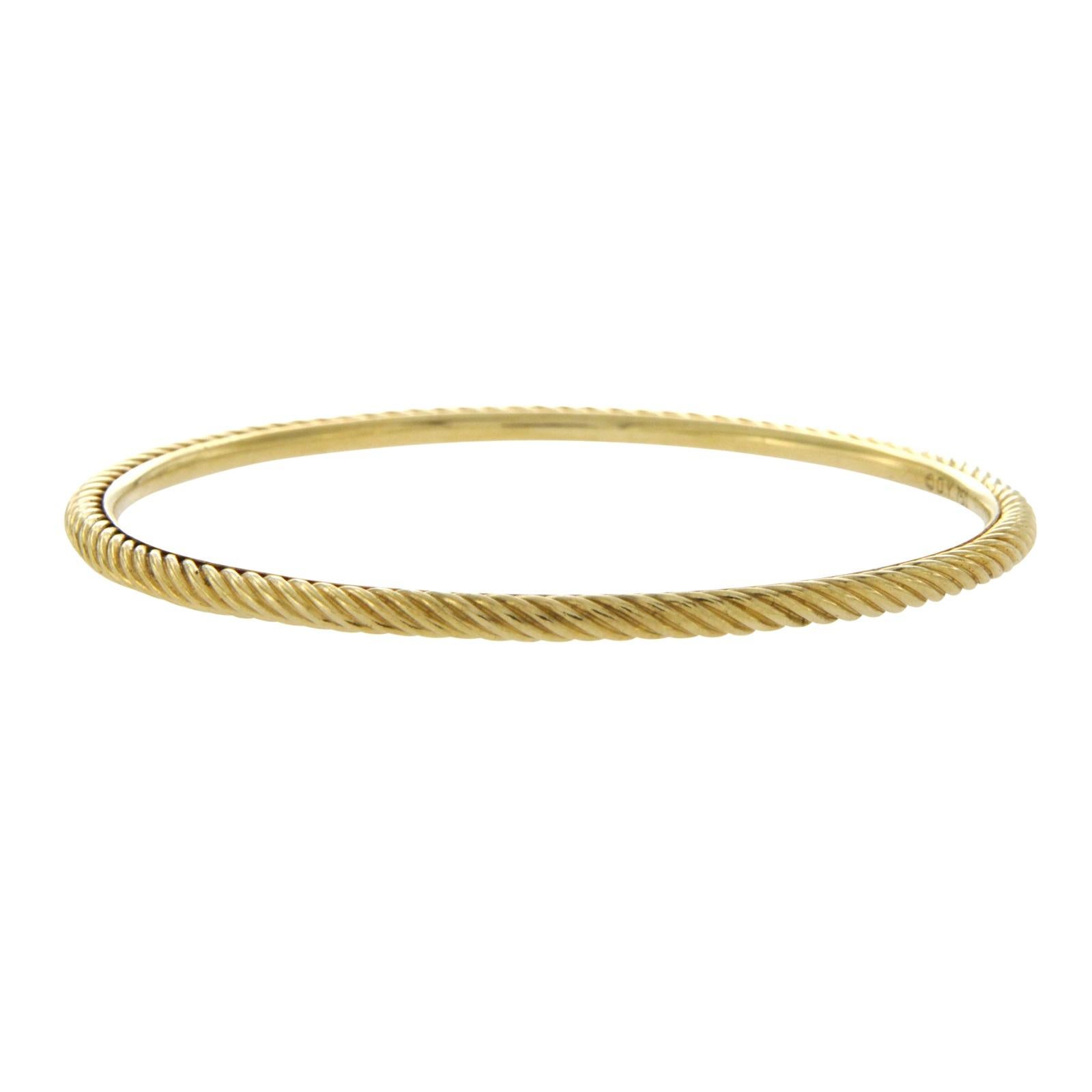 David Yurman 18 Karat Yellow Gold Classic Cable Bracelet 1
