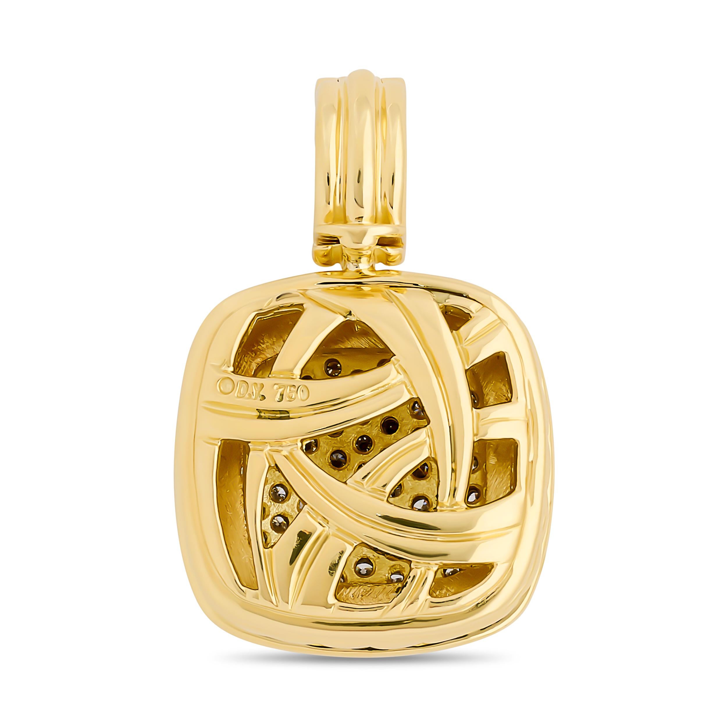 David Yurman 18 Karat Gelbgold Diamant-Anhänger im Zustand „Hervorragend“ im Angebot in Philadelphia, PA