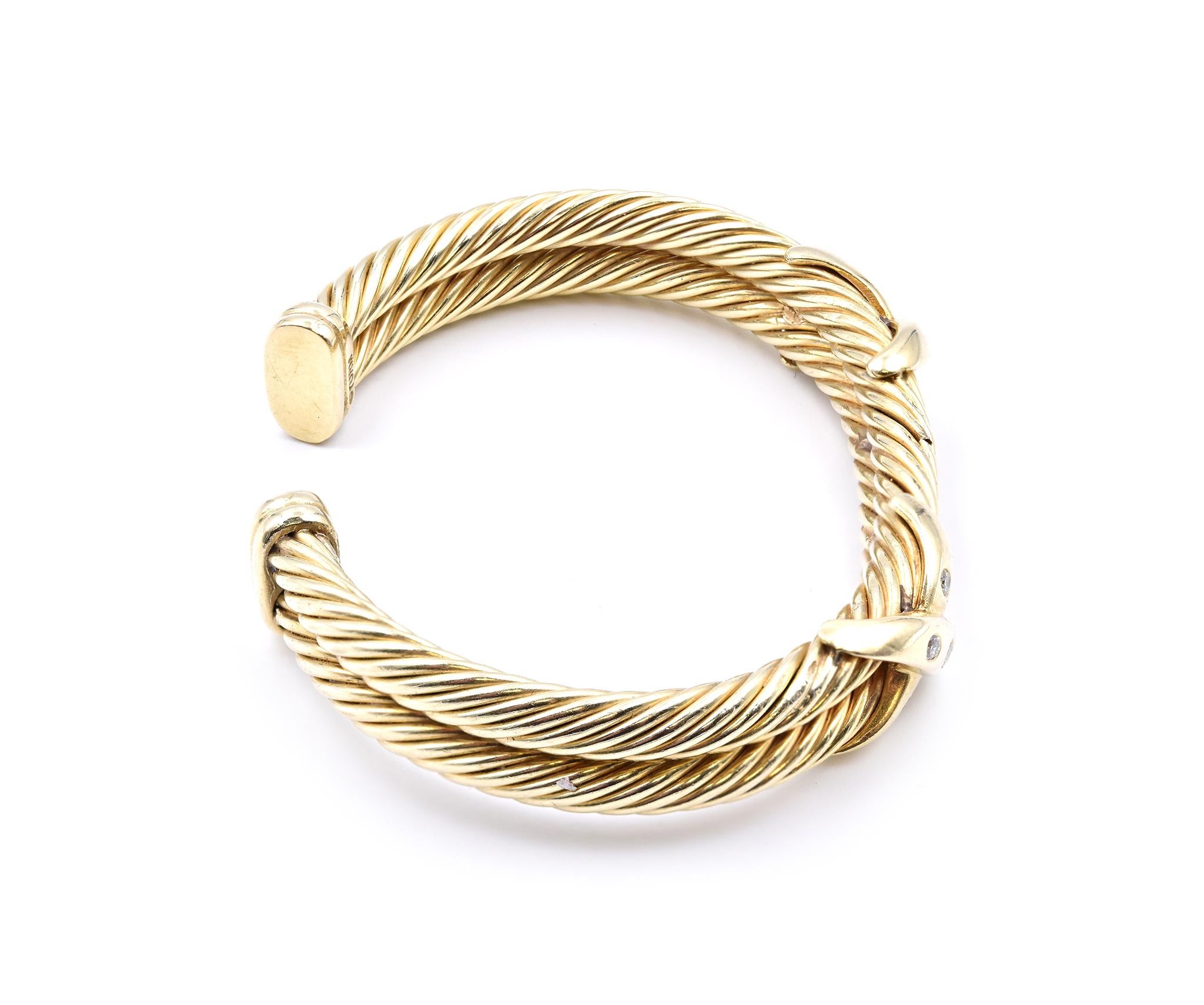David Yurman 18 Karat Gelbgold Diamant 