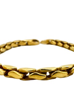 David Yurman 18 Karat Yellow Gold Fluted Link Bracelet