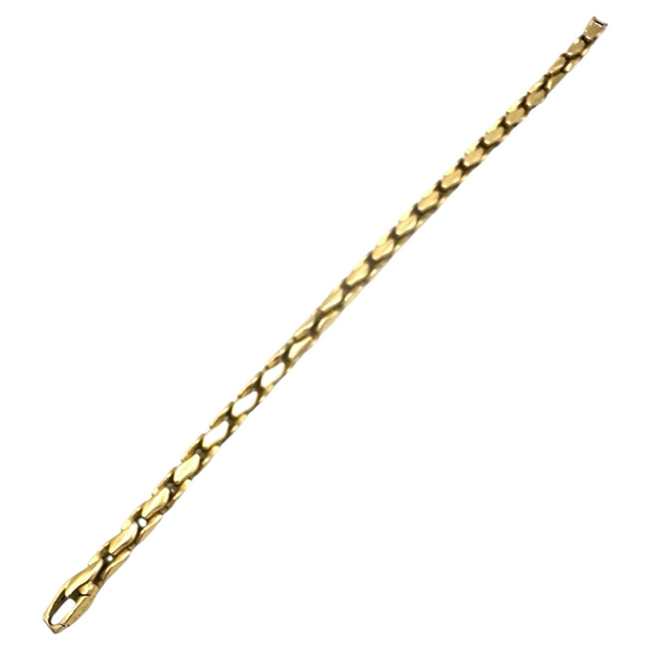 David Yurman 18 Karat Yellow Gold Fluted Link Bracelet