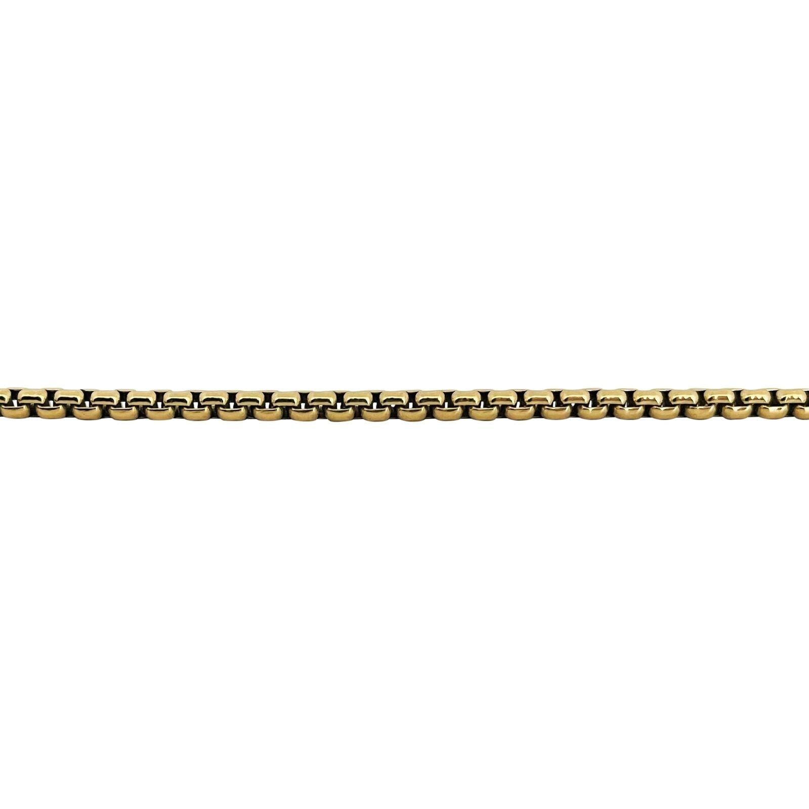 Women's David Yurman 18 Karat Yellow Gold Heavy Long Box Link Chain Necklace