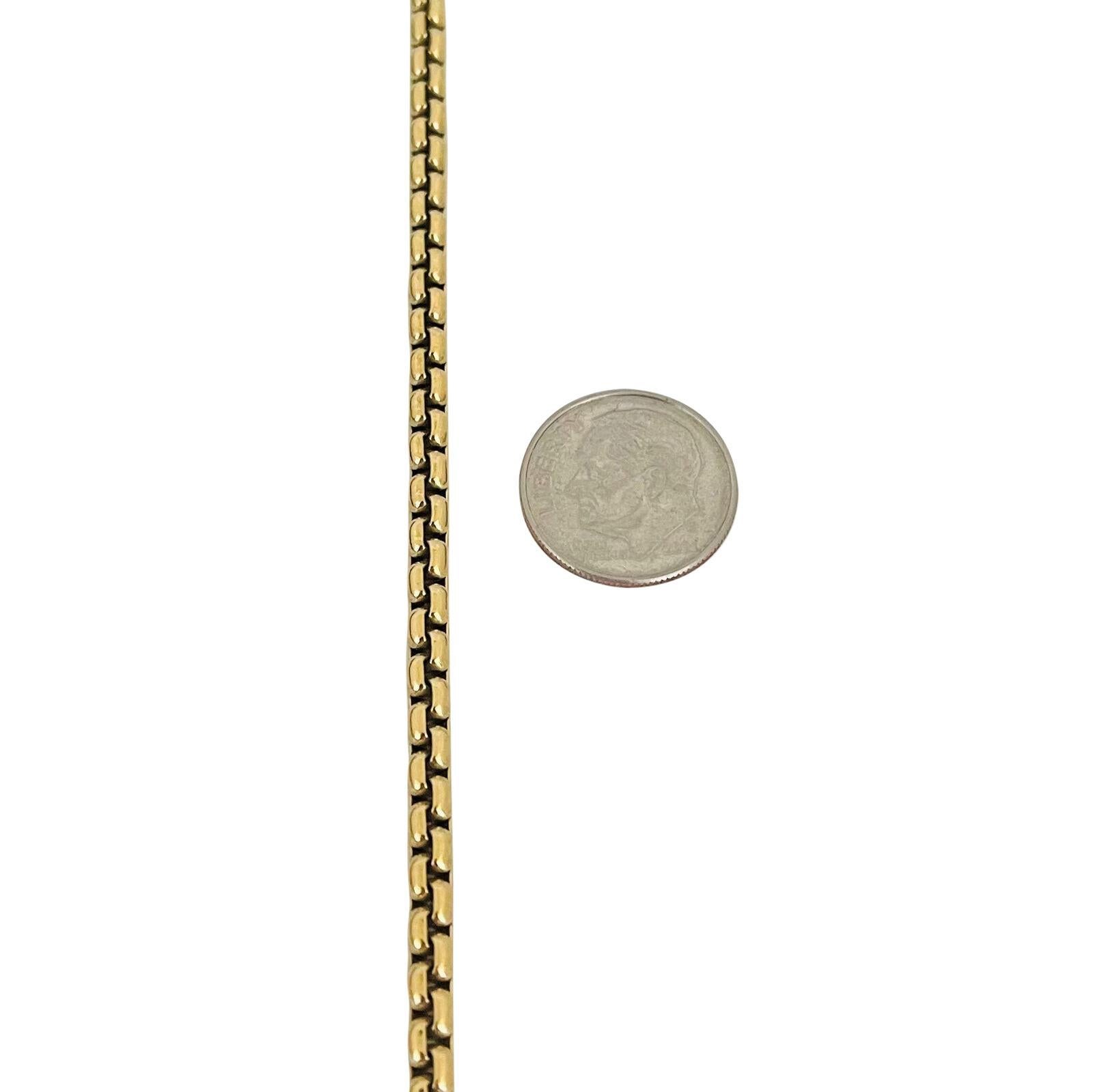 David Yurman 18 Karat Yellow Gold Heavy Long Box Link Chain Necklace 1
