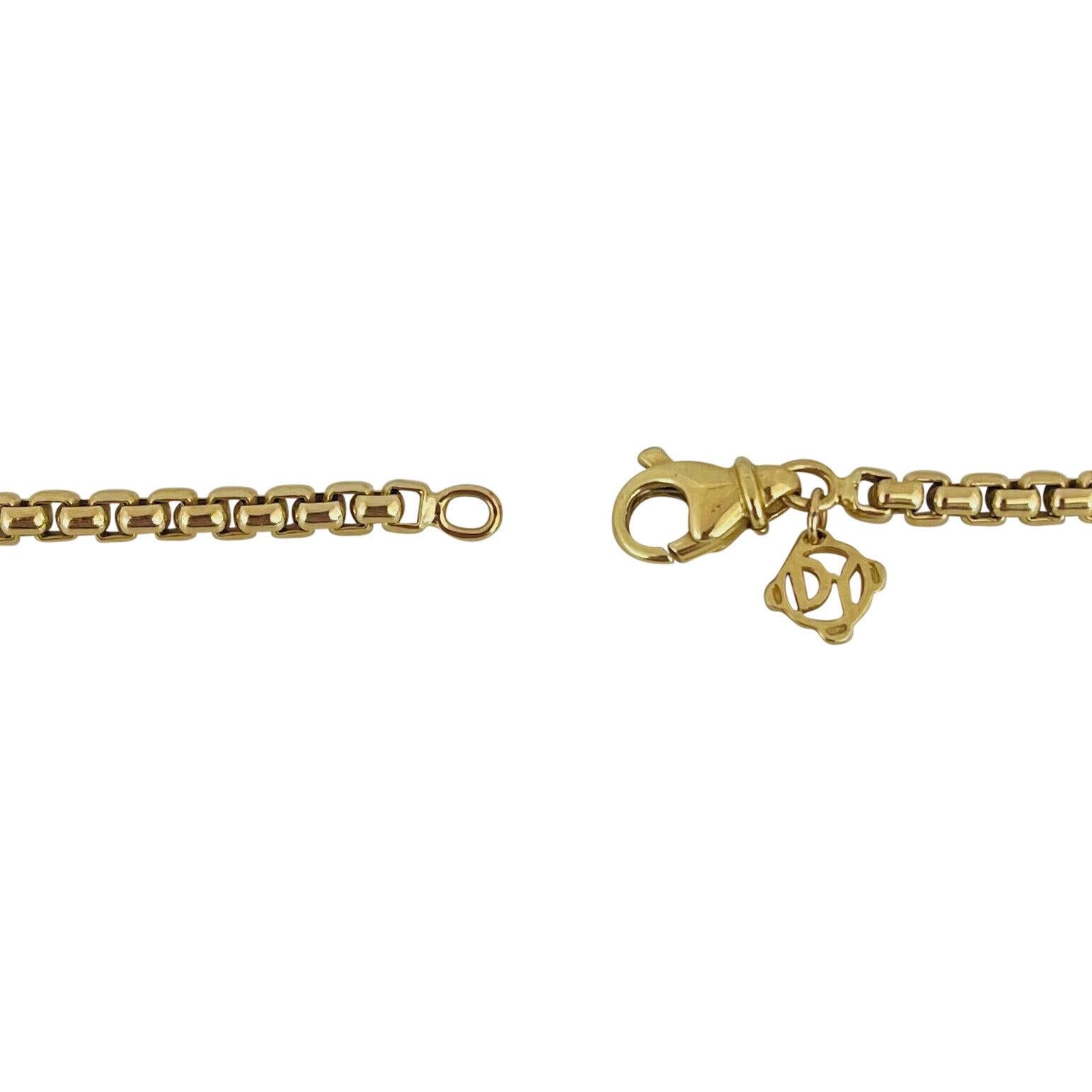 David Yurman 18 Karat Yellow Gold Heavy Long Box Link Chain Necklace 2