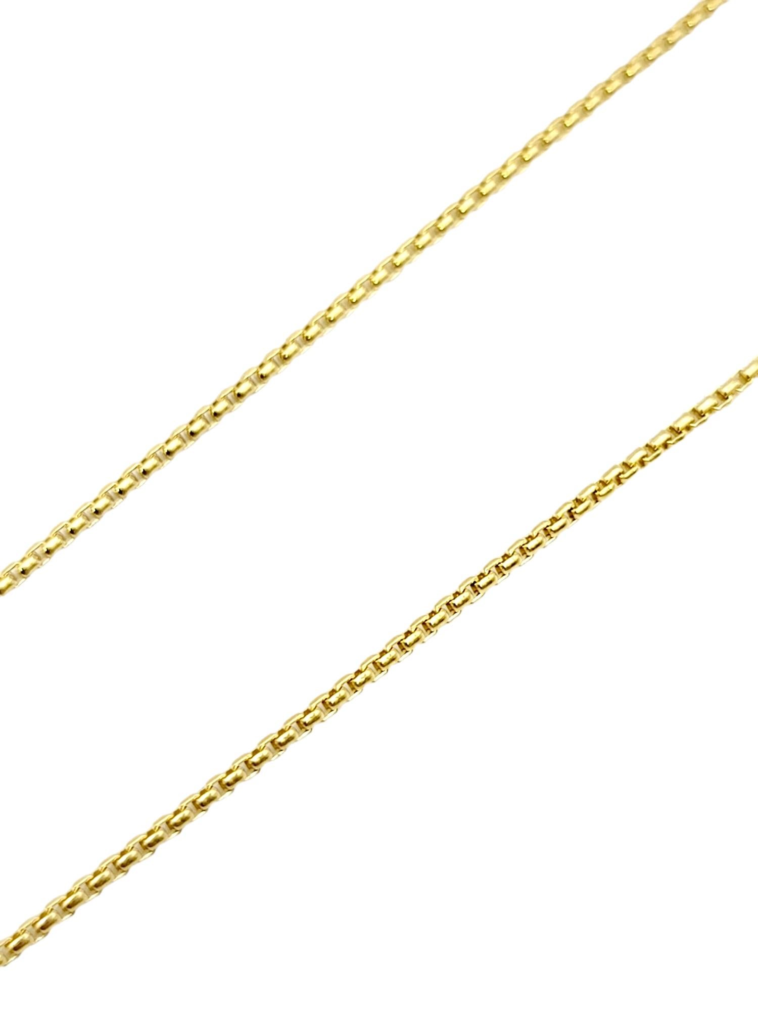 Contemporary David Yurman 18 Karat Yellow Gold Pave Diamond Large Infinity Pendant Necklace  For Sale